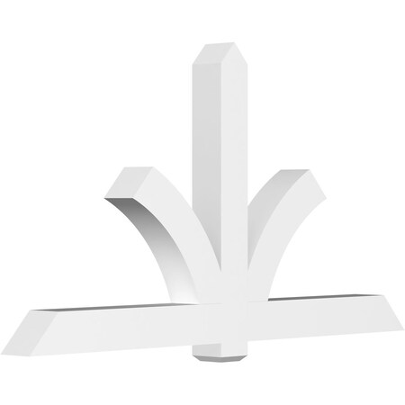 Ekena Millwork Redmond Architectural Grade PVC Gable Bracket, 84"W x 45 1/2"H x 6"D x 6"F, 13/12 Pitch GBP084X46X0606RED00